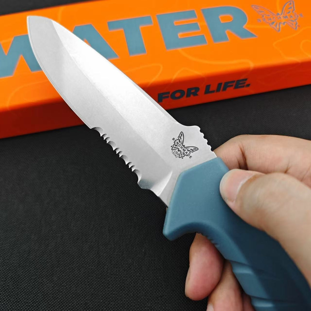 Fixed Blade Knife with Serrated Edge and Sheath – 2.68" Magnacut Steel Utility Knife
