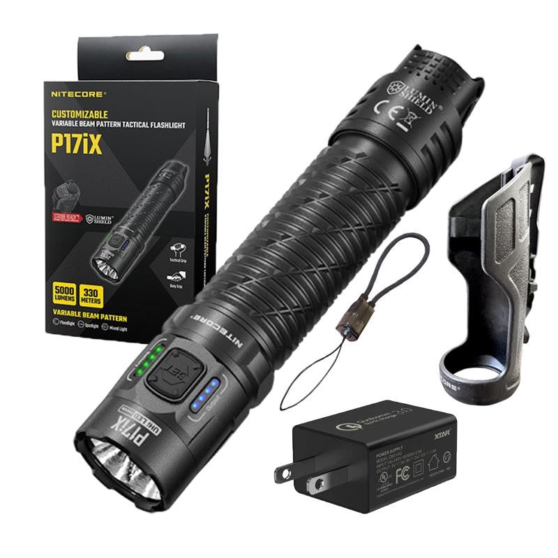 Rechargeable Tactical Flashlight 5000 Lumens with USB-C Charger