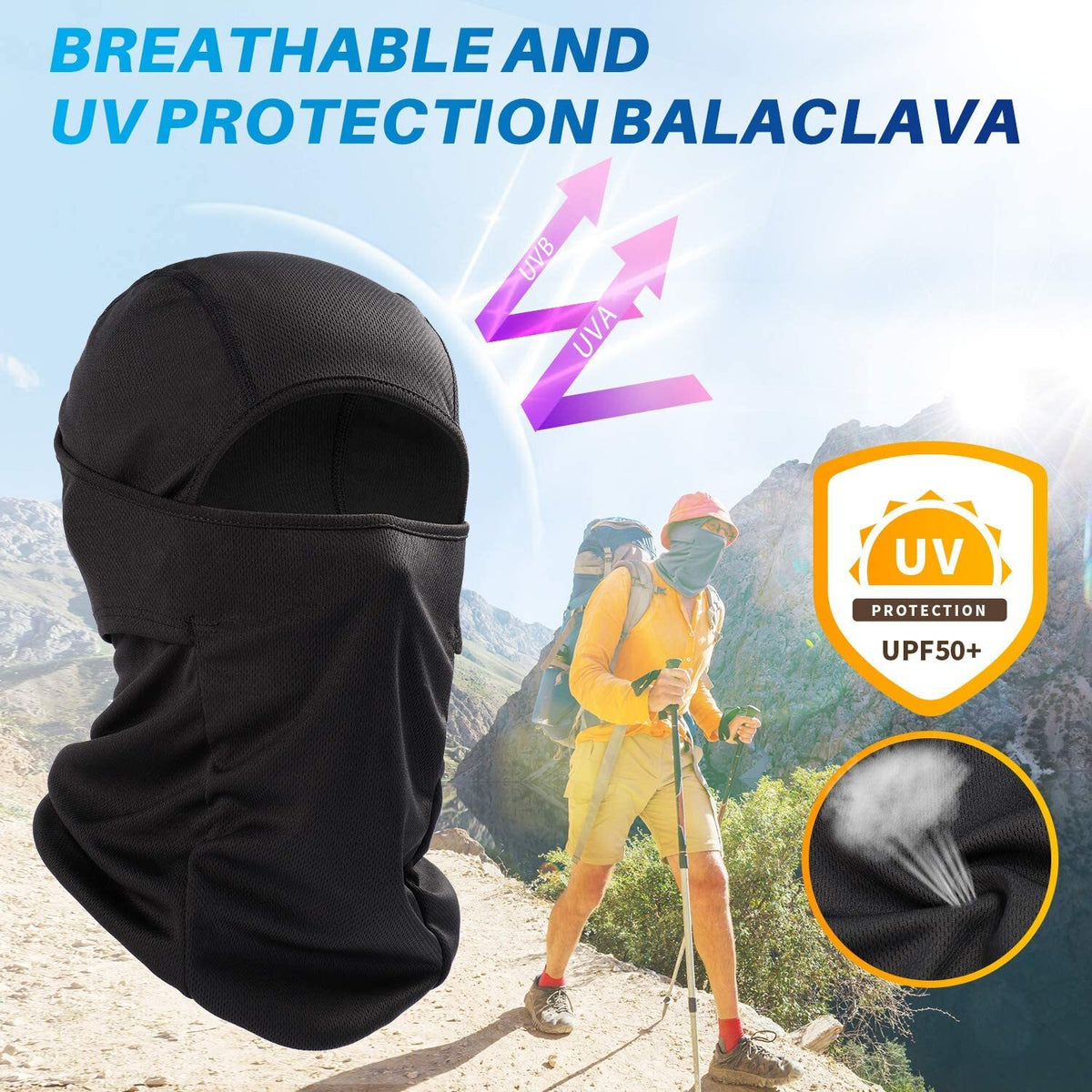 UV Protection Balaclava Face Mask for Skiing & Outdoor Sports - Windproof & Breathable