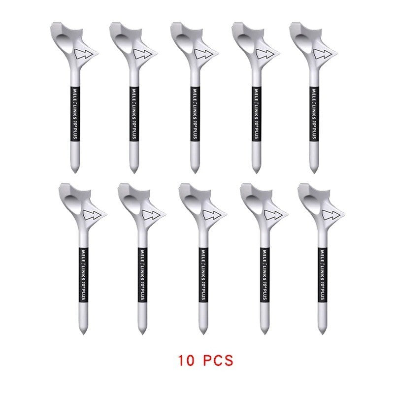 Golf Tees Set with 10° Angled Support Base for Improved Drive Performance - 10 Pack