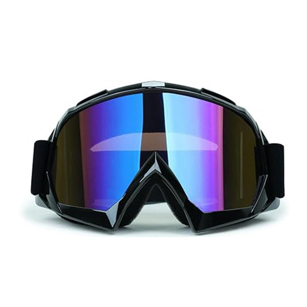Motorcycle Goggles Windproof Anti-Fog Scratch-Resistant Colorful Lens ATV Dirt Bike