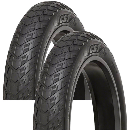20 x 3 Bicycle Tire Set - Clincher, Wire Bead, Puncture-Resistant E-Bike Tire
