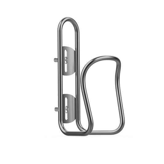 Lightweight Titanium Water Bottle Cage - Silver, 2-Pack with Free M5 Bolts