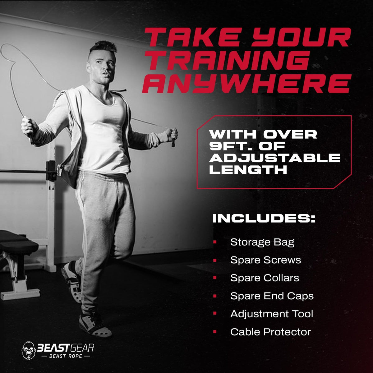 Premium Aluminium Jump Rope for Fitness Boxing MMA and HIIT Workouts