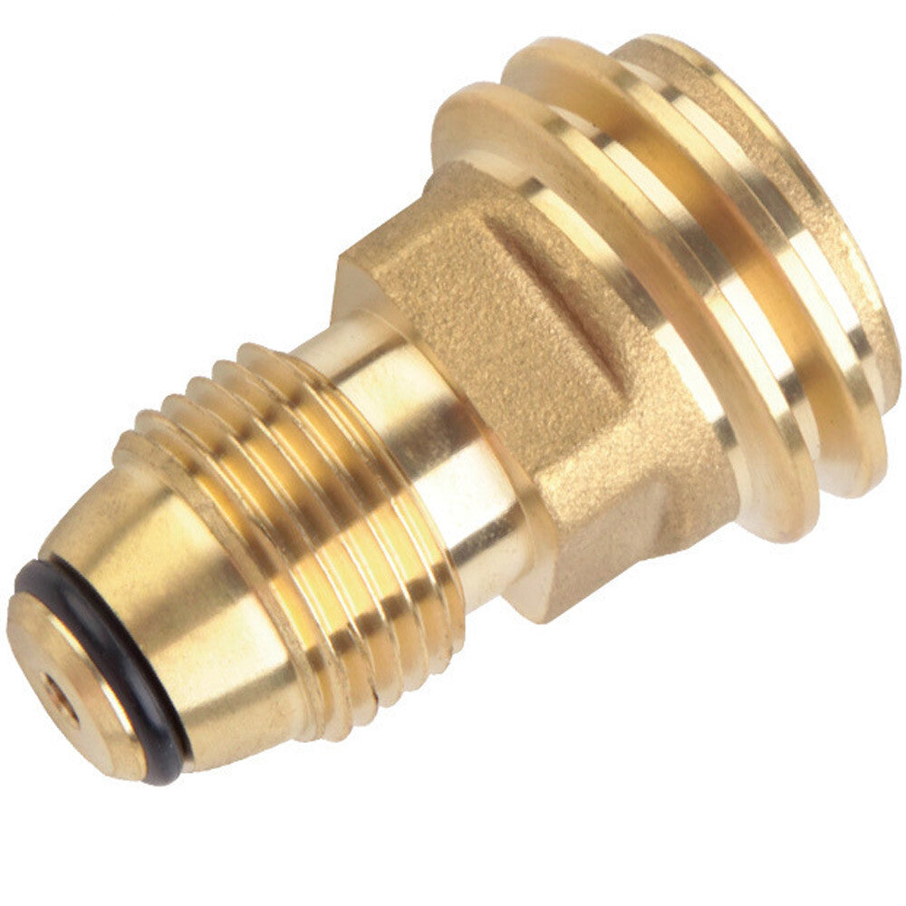 2PCS Propane Tank Adapter 100LB LP to Type-1 Fitting Brass Conversion