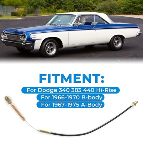 Dodge Throttle Accelerator Cable 24.5 Inch for 1966-1970 B-Body & A-Body Models