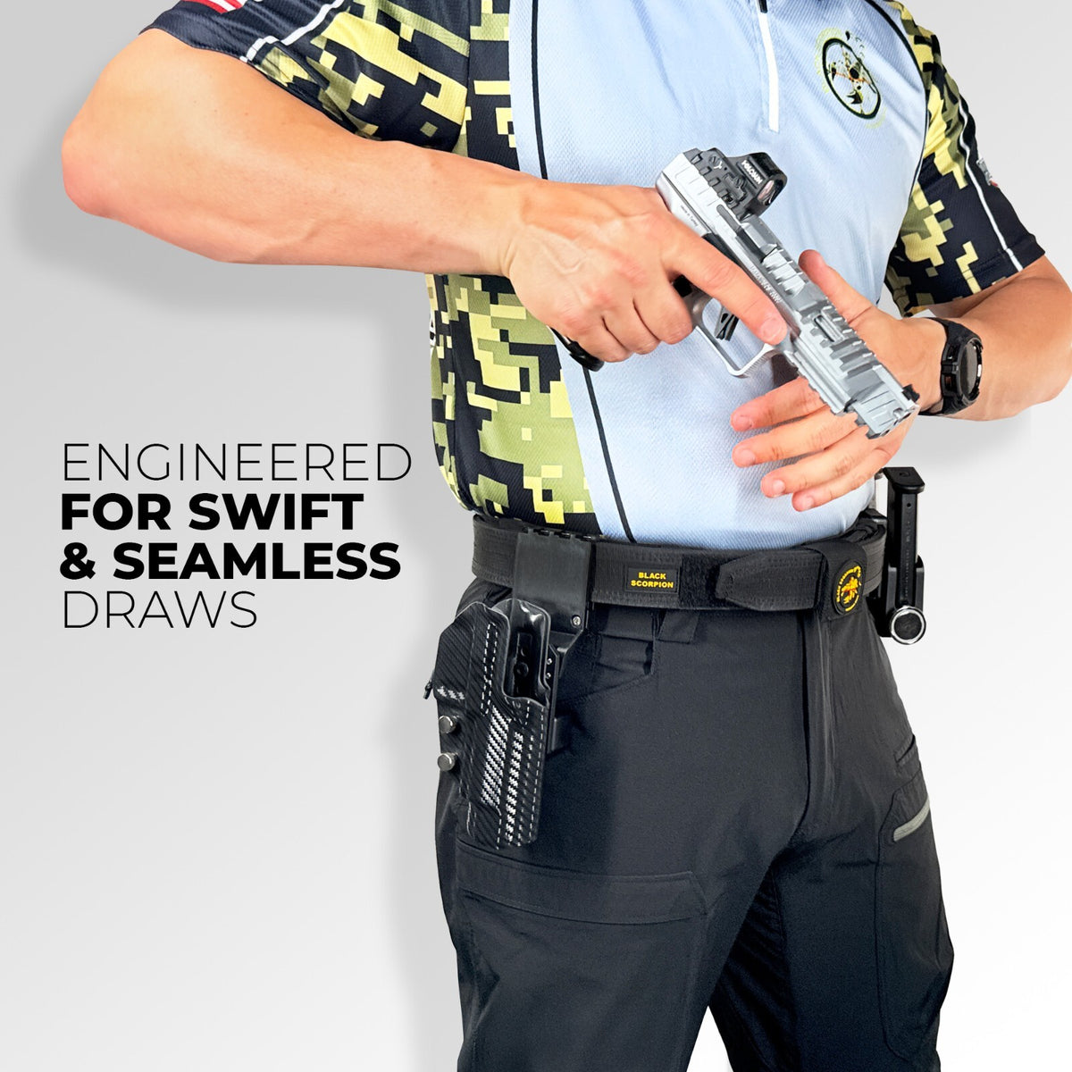 Pro Competition Holster for 3Gun IPSC USPSA Shooting - Adjustable Fit
