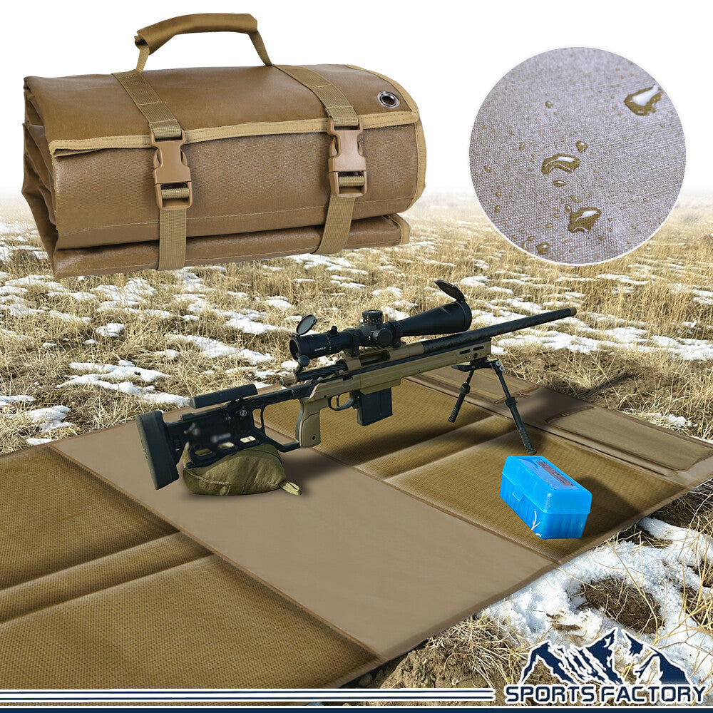 Extra Large Hunting Shooting Mat with Padded Knees and Non-Slip Base
