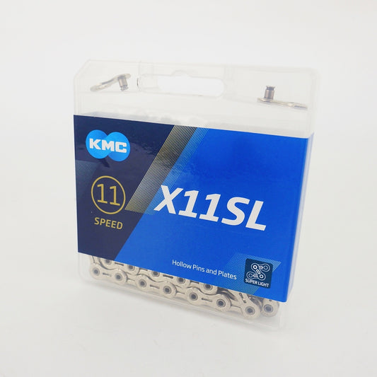 KMC X11SL Bike Chain 11-Speed Silver Lightweight for Shimano SRAM Campagnolo