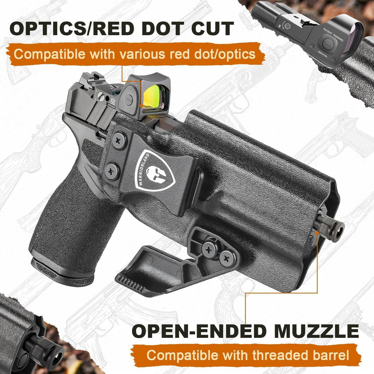 Concealed Carry IWB Kydex Holster for Springfield Armory Echelon 4.5F with Optics Cut