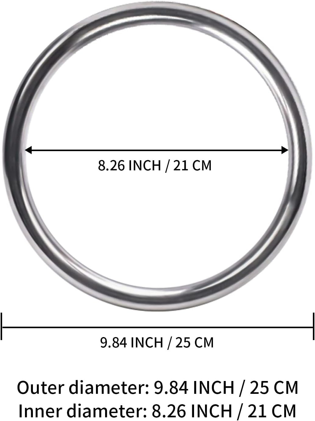 Wing Chun Stainless Steel Ring for Sticky Hand Training Martial Arts Equipment