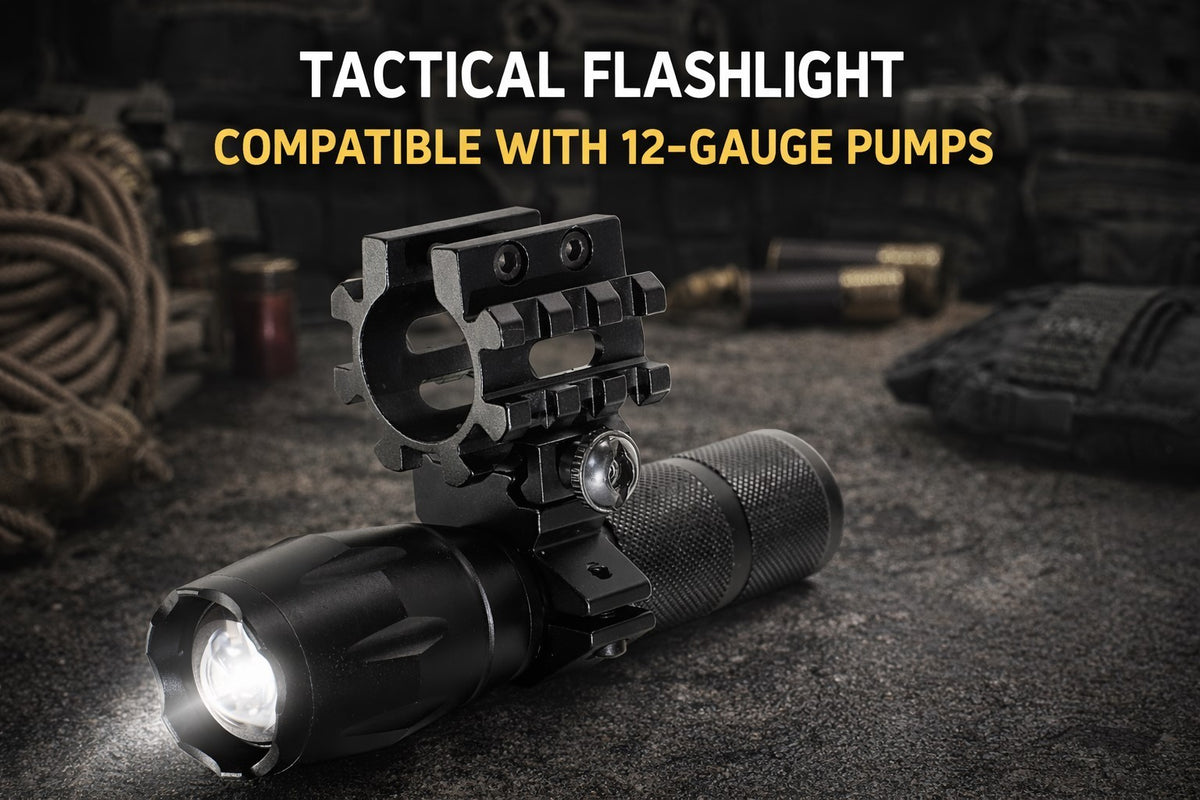 1000 Lumen Tactical Flashlight for Maverick 88 12 Gauge with Mount - Zoomable LED Light
