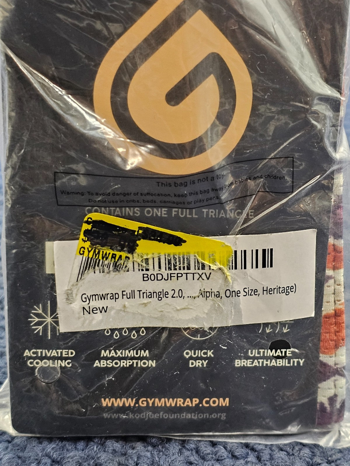 (QTY 2) GYMWRAP Full Triangle Heritage Adjustable Tie Full Coverage Bandanas