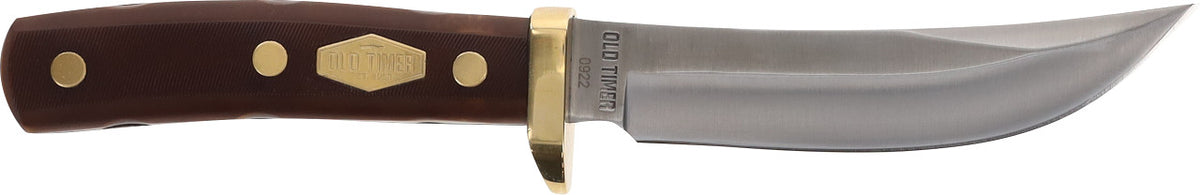 Old Timer Woodsman Fixed Blade Knife with Leather Sheath 9.5 Inch