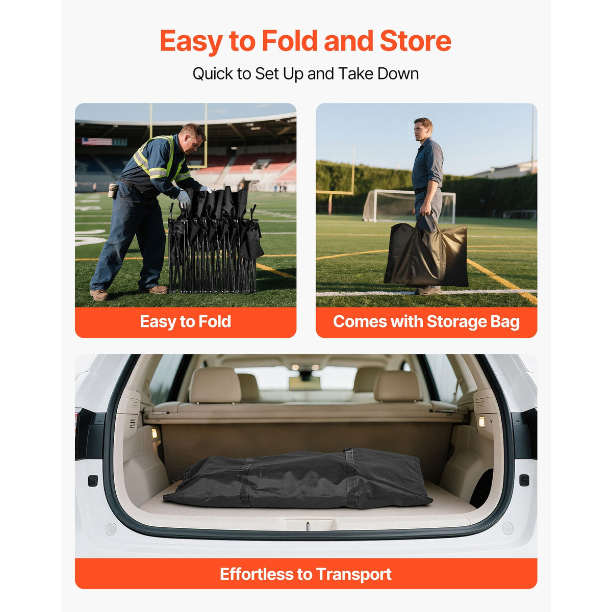 Portable Folding Chair with Sunshade and Storage Bag for Outdoor Use