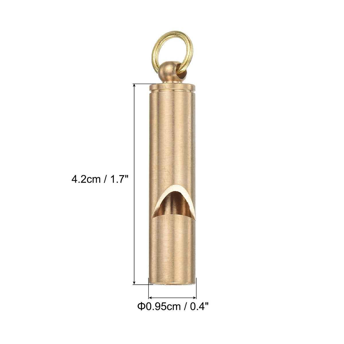 3-Pack Brass Emergency Whistles for Camping & Outdoor Survival