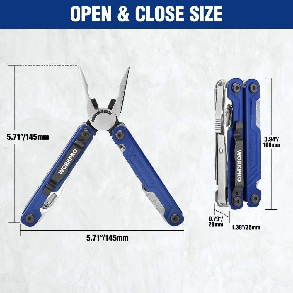 18-in-1 Stainless Steel Folding Multitool Pliers for Camping & DIY