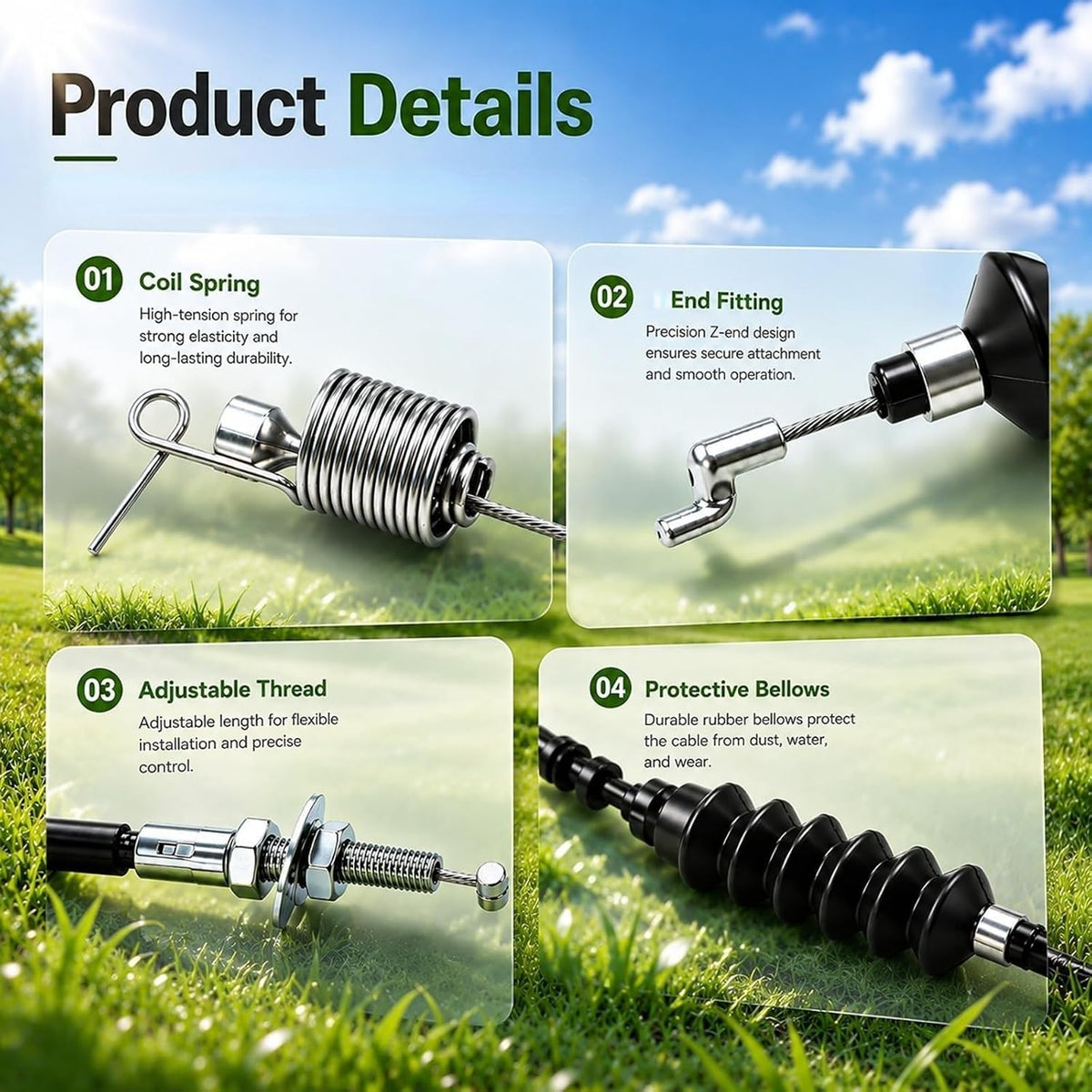 Golf Cart Governor & Accelerator Cable Kit for Club Car DS 2004+ Kawasaki Engines