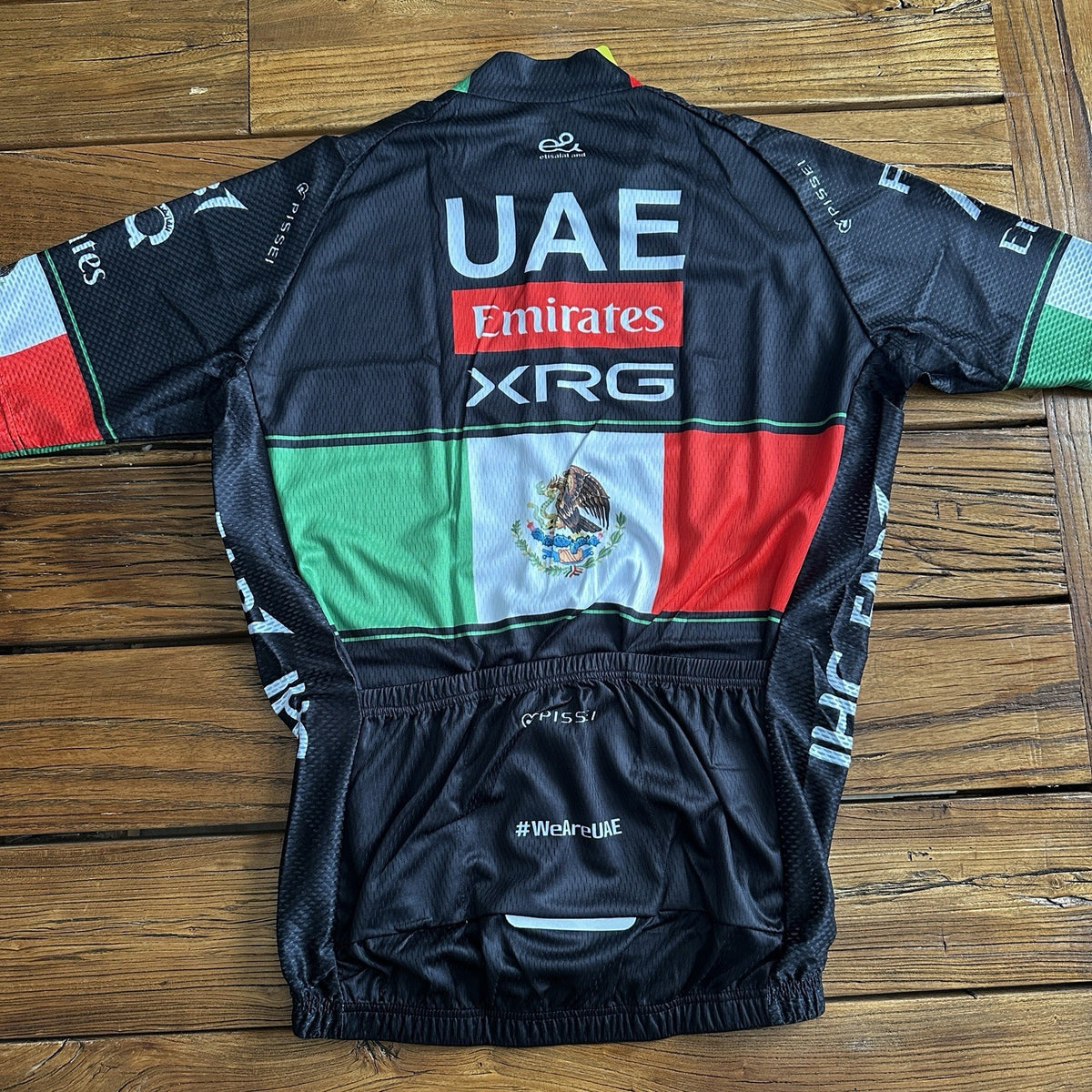 Men's Cycling Jersey with Quick-Dry Polyester, 3 Back Pockets, Full Zipper - Large 38"
