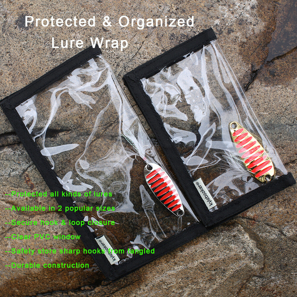 Fishing Lure Wraps PVC Clear Window Protectors - Multiple Sizes, 4-Pack