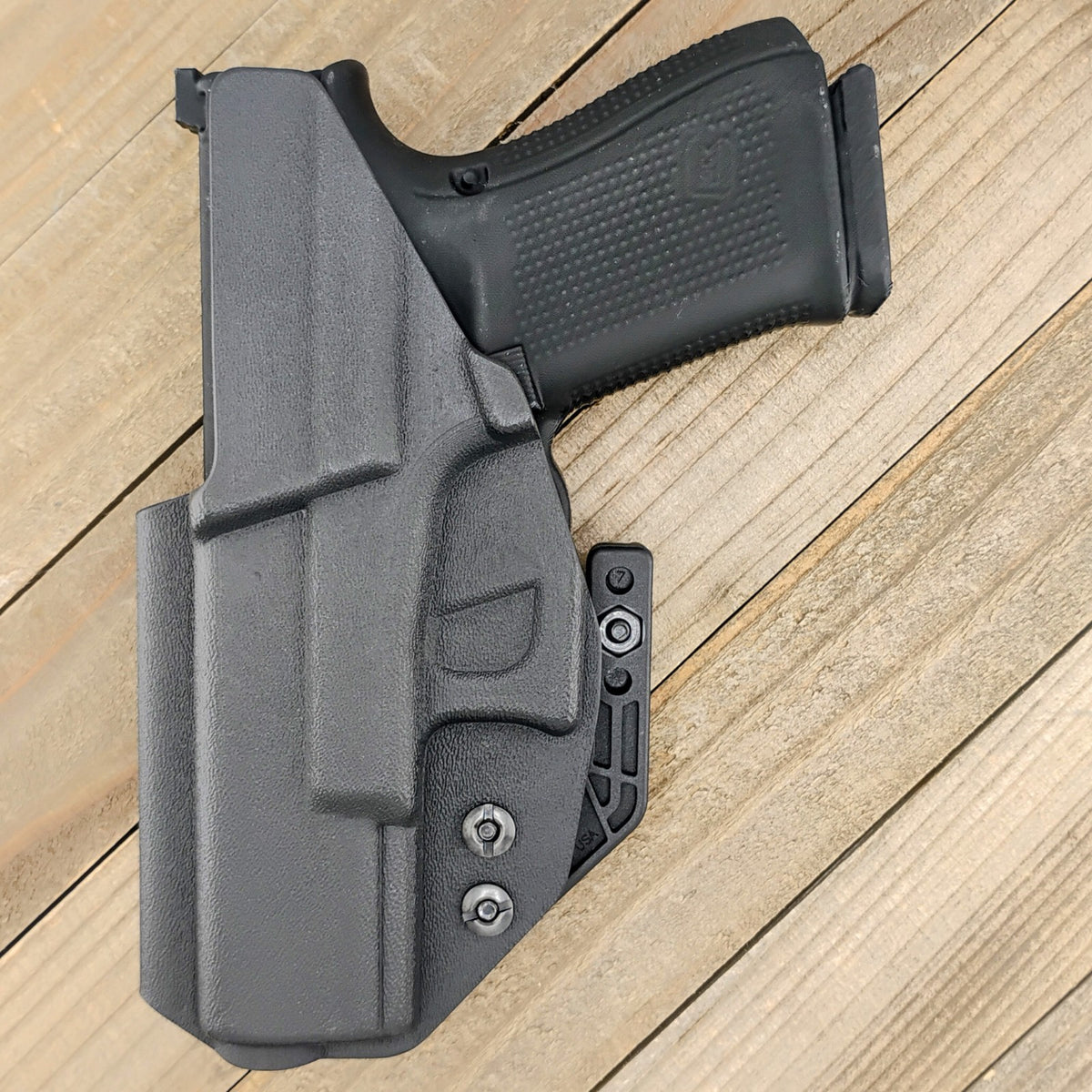 Kydex Holster with Mod Wing - Tactical Black, Optic Ready, Adjustable Carry