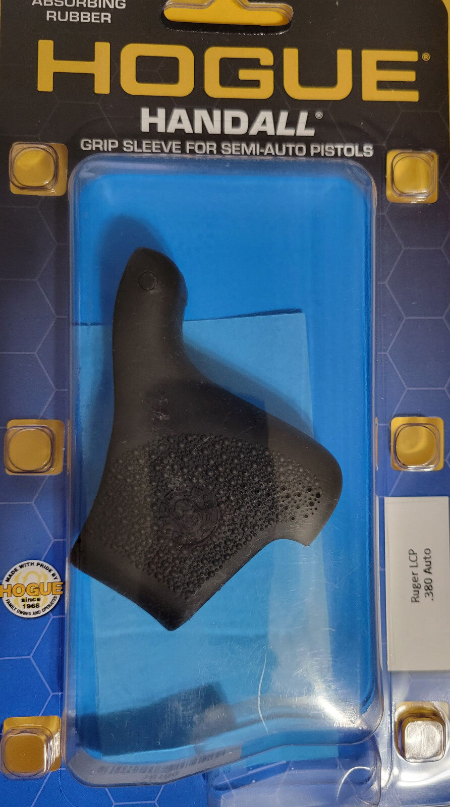 Pistol Grip Rubber Sleeve for Ruger LCP 380ACP Handgun - Black
