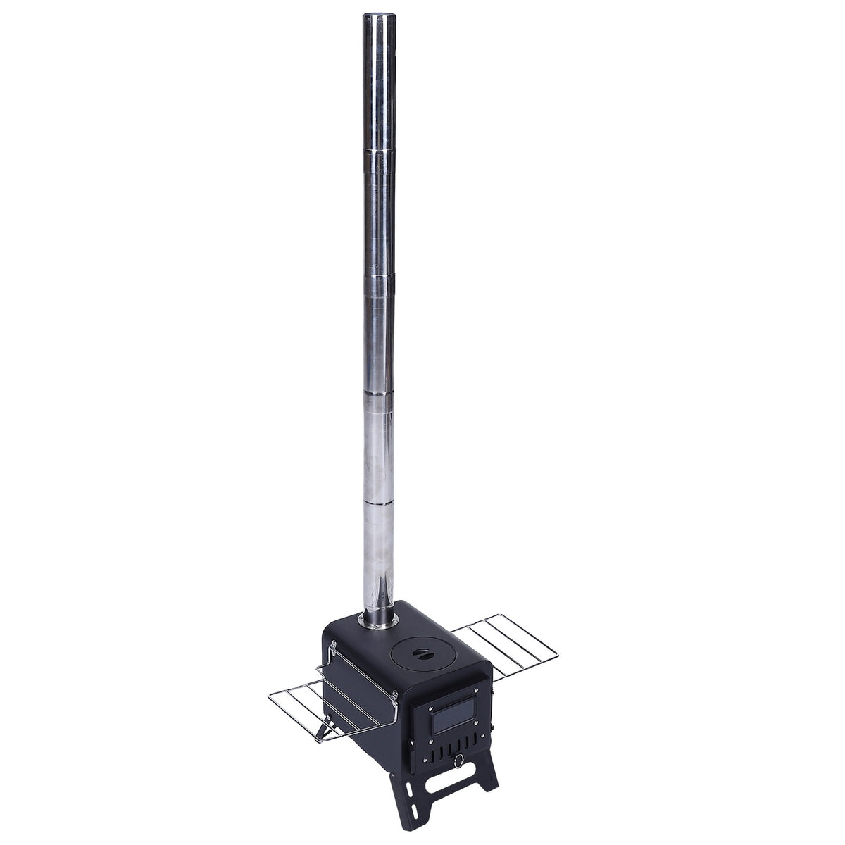 Wood Burning Tent Stove with Air Vent Control - Carbon Steel Portable Heater