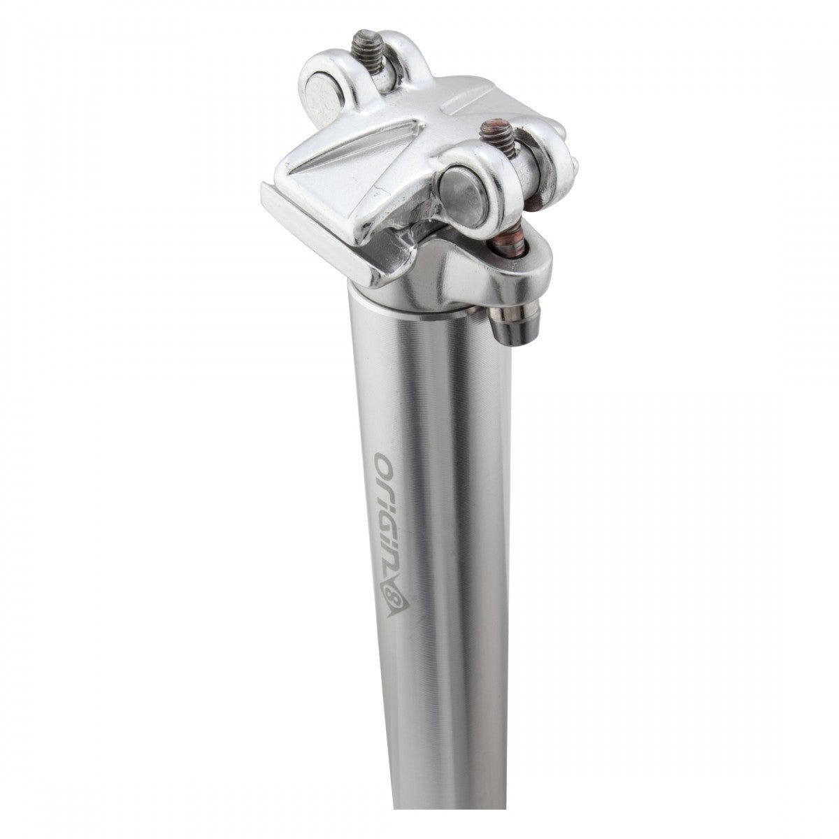 Pro Fit Bicycle Seatpost 27.0mm x 400mm Alloy Silver - Micro-Adjust Clamp
