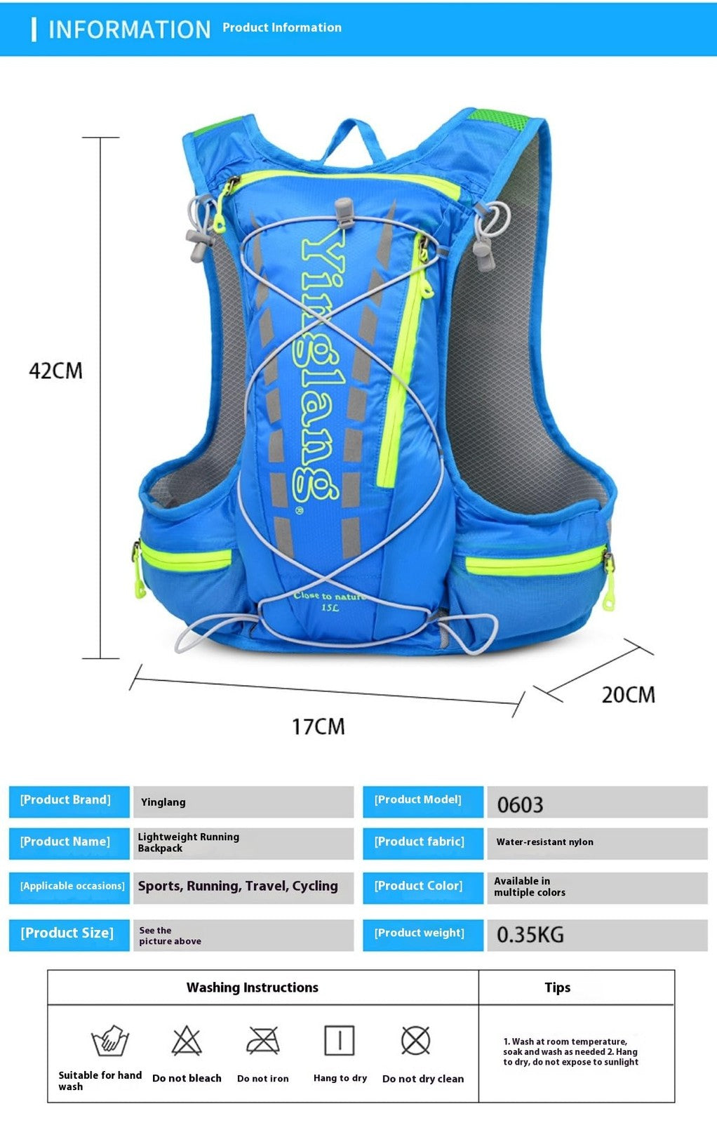 Ventilated Hydration Running Vest with Multiple Zipper Pockets - No Bladder