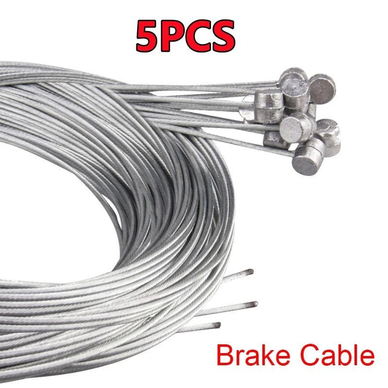 Bicycle Brake & Gear Cable Set 2M Inner Wires for MTB, Road & Hybrid Bikes