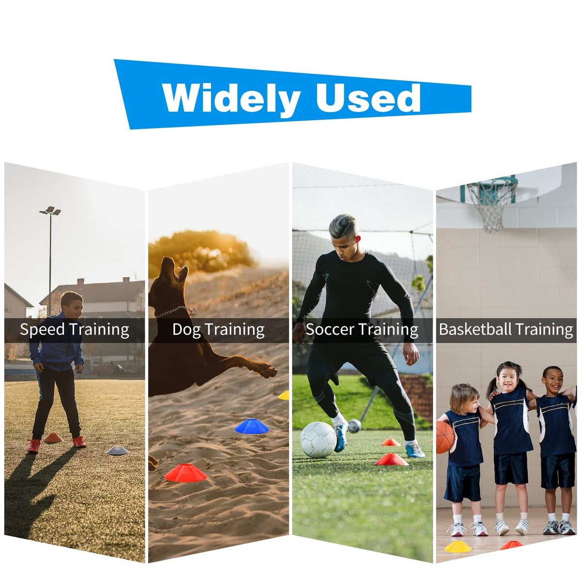 25 Pack Soccer Cones for Agility Training with Carry Bag & Cone Holder