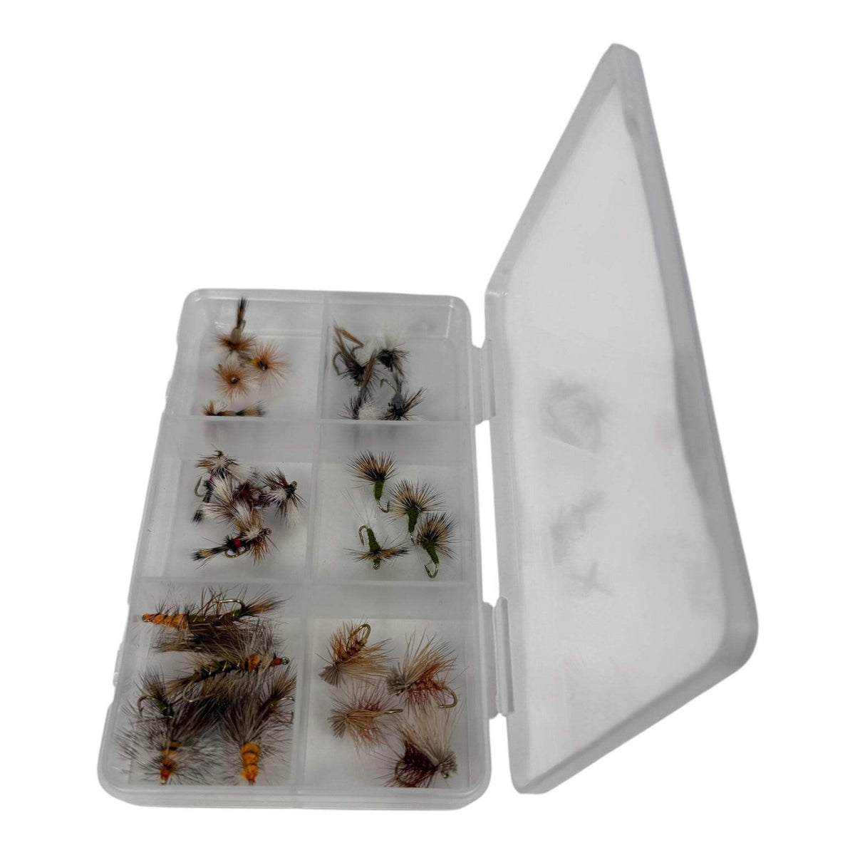24 Piece Dry Fly Fishing Assortment with Fly Box - Trout & Freshwater