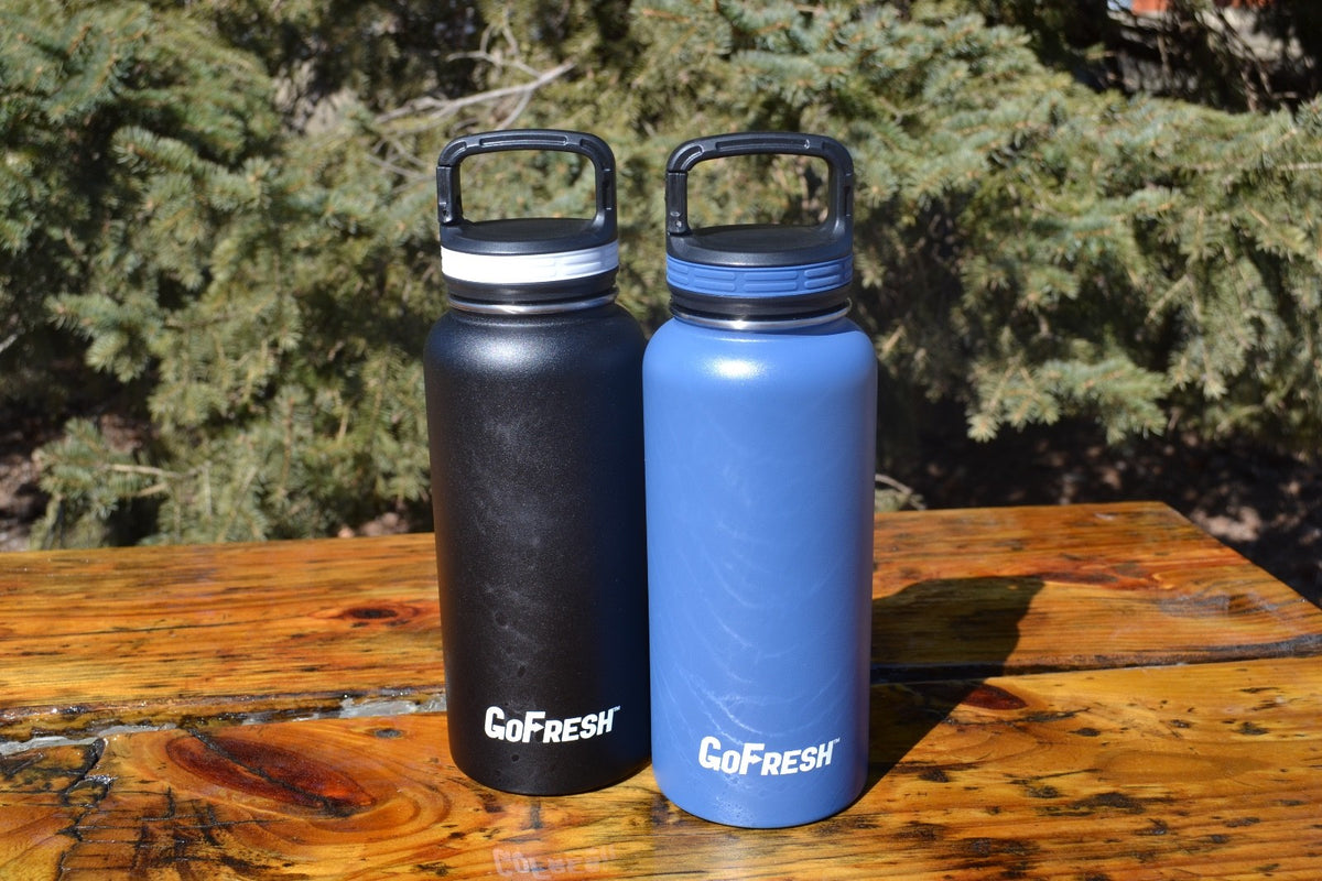 32 oz Stainless Steel Insulated Sport Water Bottle with Straw & Dual Lids
