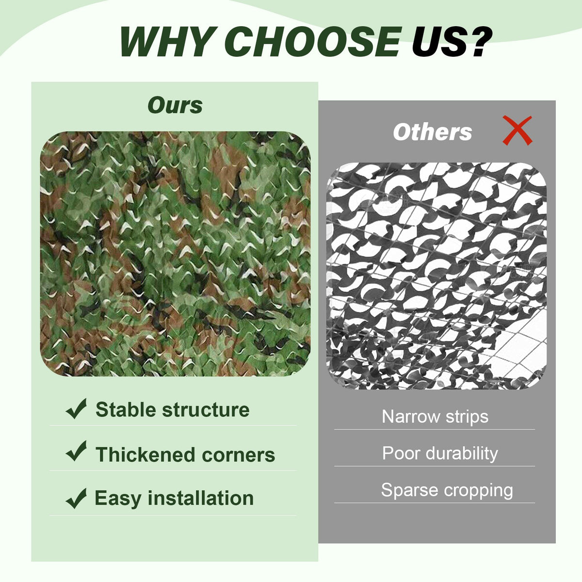 Military Camouflage Netting for Hunting Camping and Outdoor Concealment
