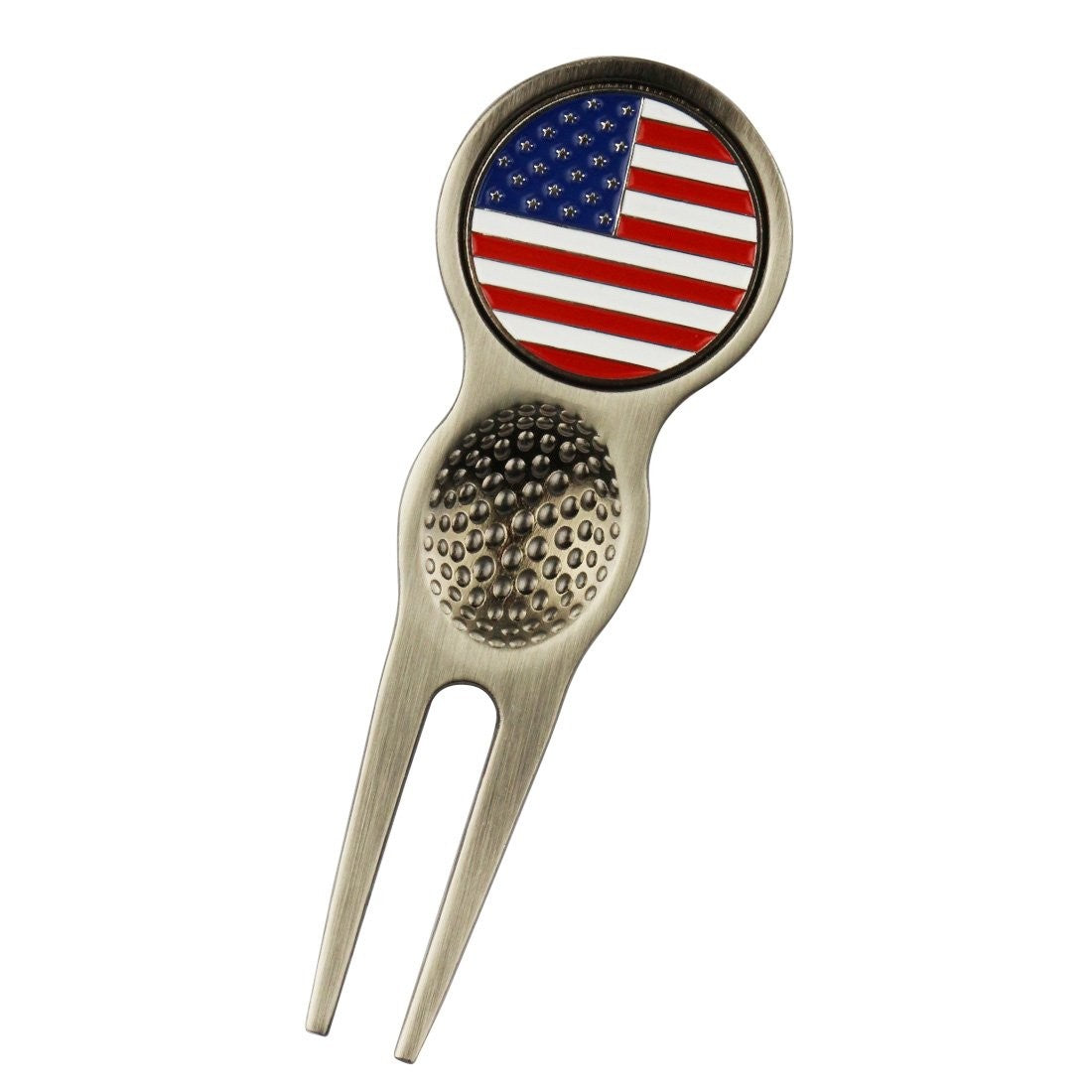 Golf Divot Repair Tool with Magnetic Flag Ball Marker Zinc Alloy Men’s Gift