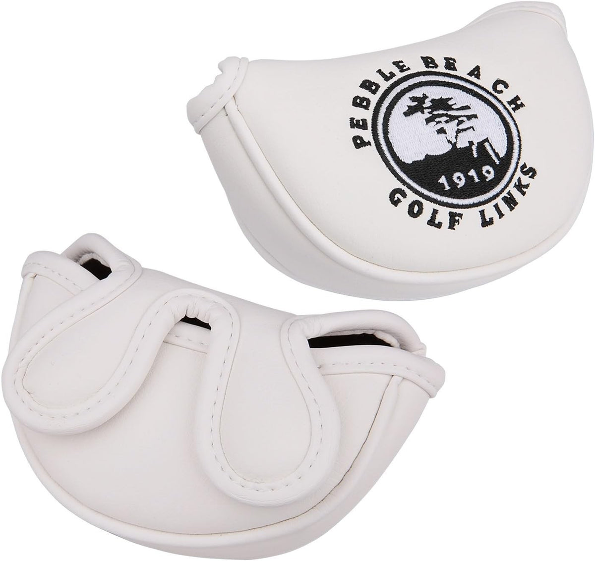 Golf Club Mallet Putter Head Cover White for Center Shaft - Protective & Stylish