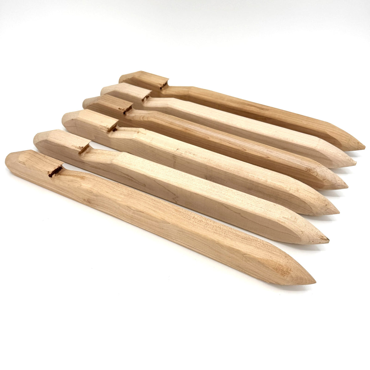 Set of 6 US Military Wooden Tent Stakes - 16 Inch Vampire Stakes