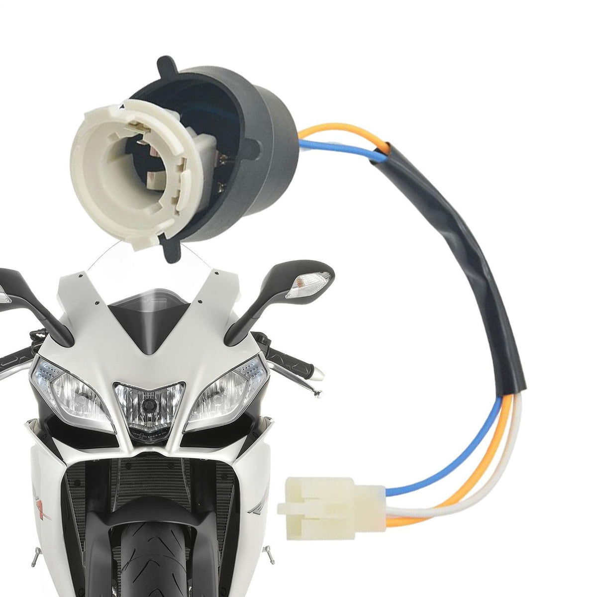 Multi-Purpose LED Headlight Bulb Socket Adapter for Scooter