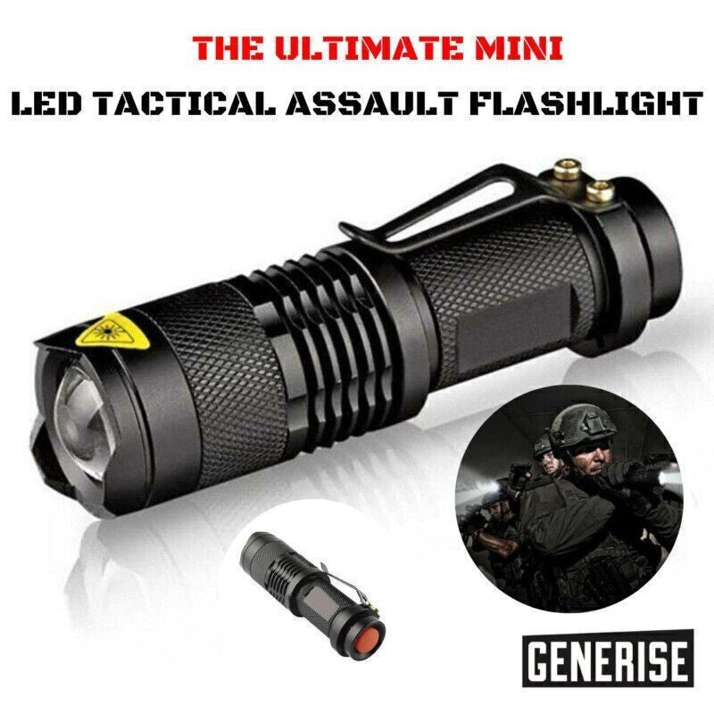 Mini Camping LED Flashlight with Clip Waterproof Torch Penlight