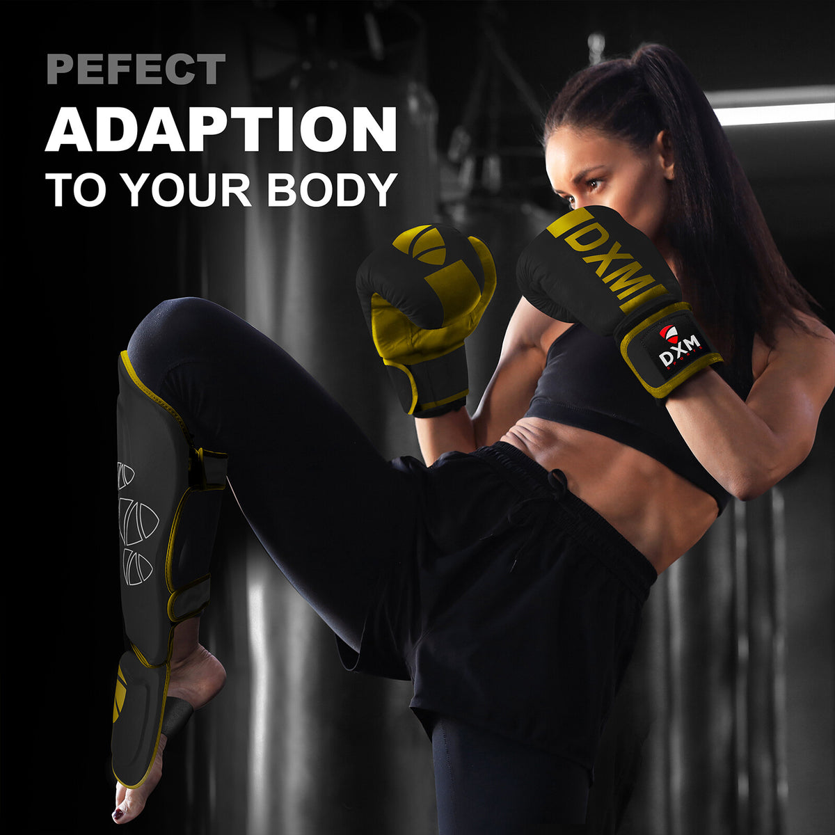 MMA Shin Guards Instep Protectors Kickboxing Muay Thai Padding Gear - S to XL