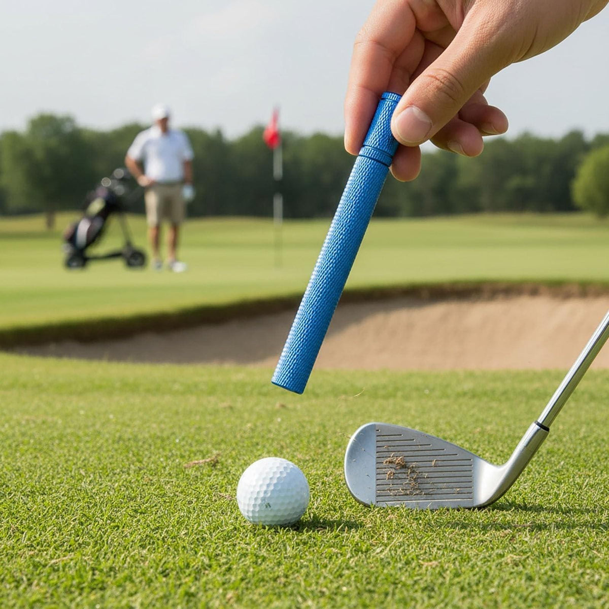 Golf Club Cleaner & Groove Sharpener with Spare Tip - Metal & Iron Care