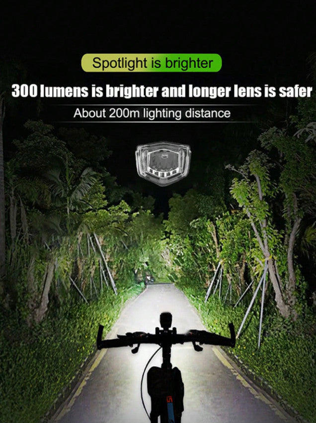 USB Rechargeable Bike Headlight - Super Bright, Weather-Resistant for Night Riding