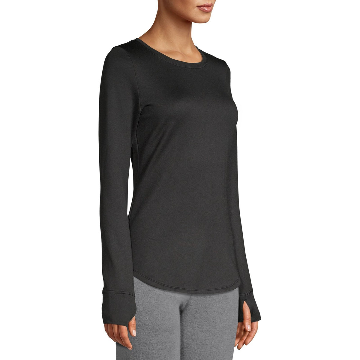 Women's Thermal Base Layer Top with Crew Neck and Thumbholes - All Sizes