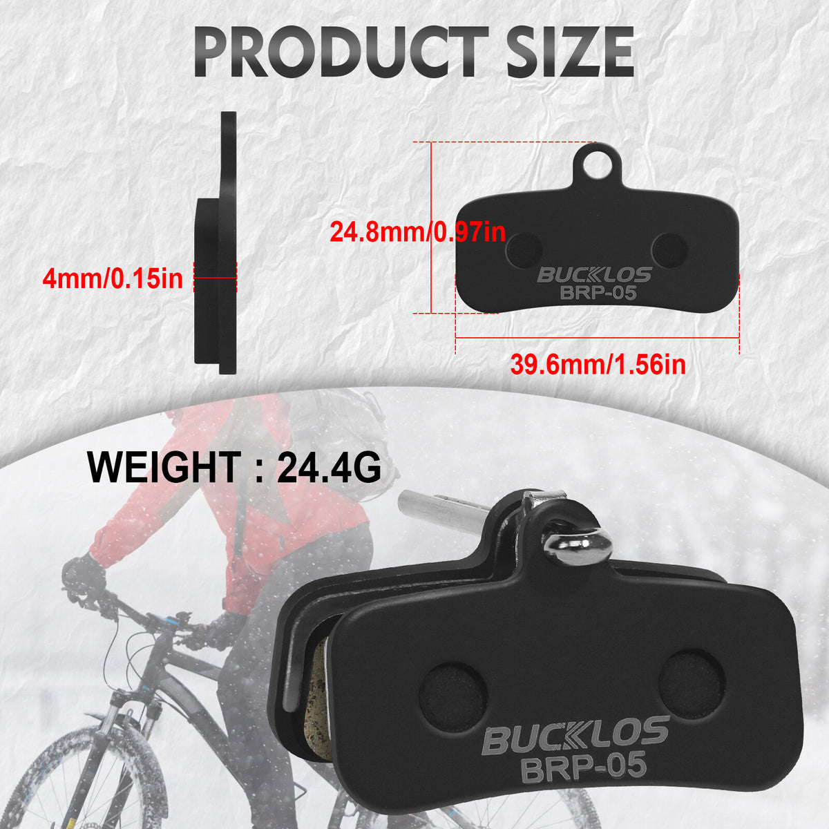 MTB Disc Brake Pads 4 Piston Resin Set for SHIMANO D02S D03S TEKTRO HD-M735