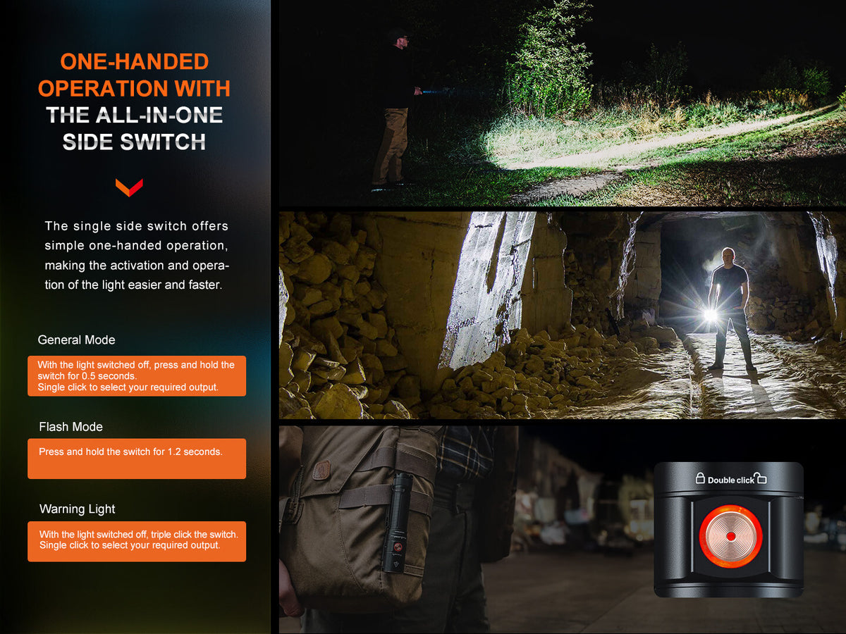 Rechargeable LED Flashlight 1700 Lumens USB-C Handheld Torch for Camping