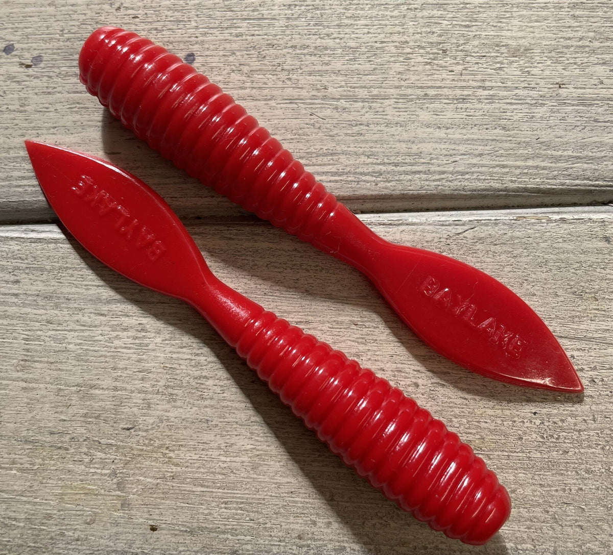 4-Inch Saltwater Fishing Lures - Red Crab Stingray Grubs Lot of 15