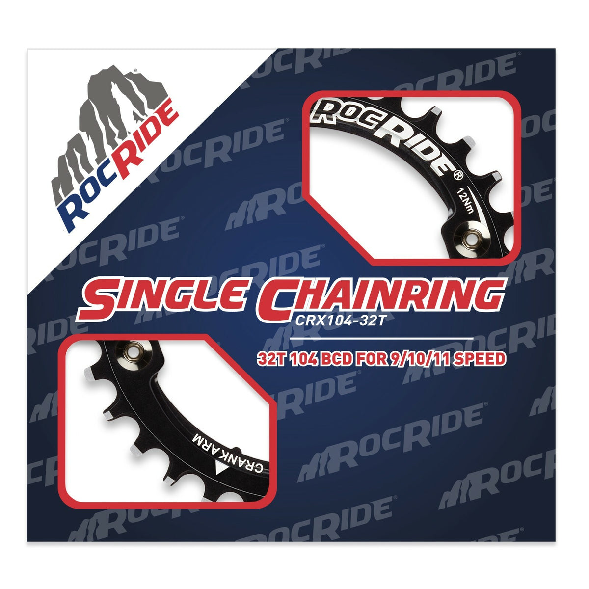 Bicycle Narrow Wide Chainring 104 BCD for 9/10/11 Speed - 30T or 32T Options