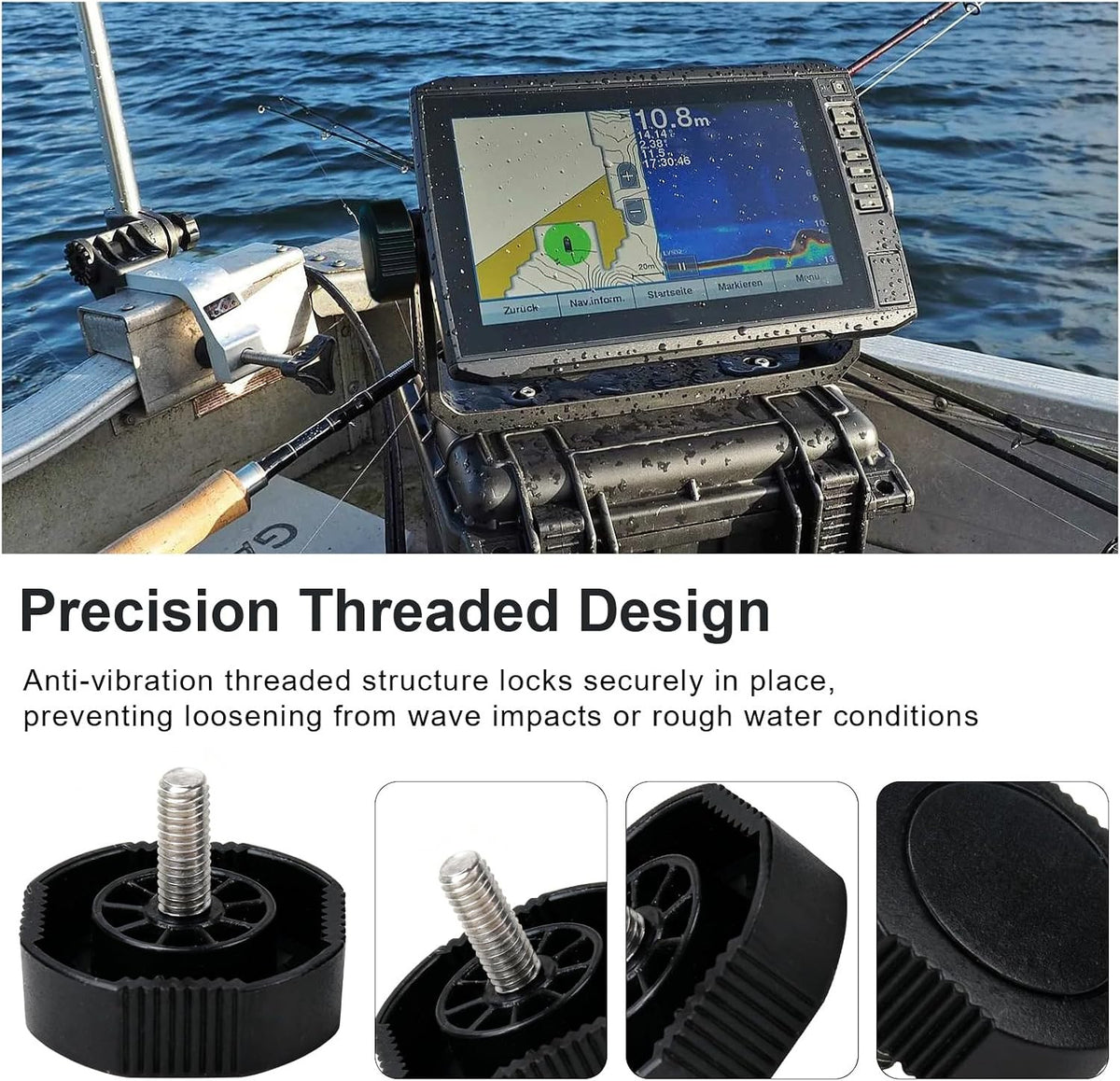 Marine Fish Finder Mount Knobs Replacement Set for Lowrance & Simrad Models