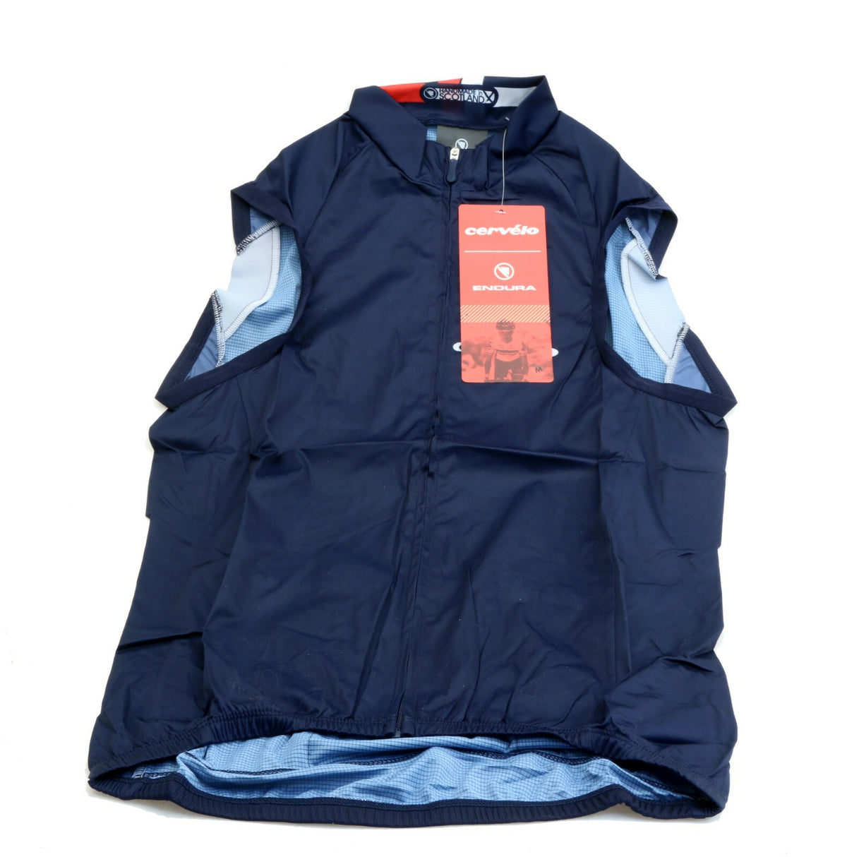 Women's Cycling Gilet Vest - Lightweight Windproof Sports Top, Navy Medium
