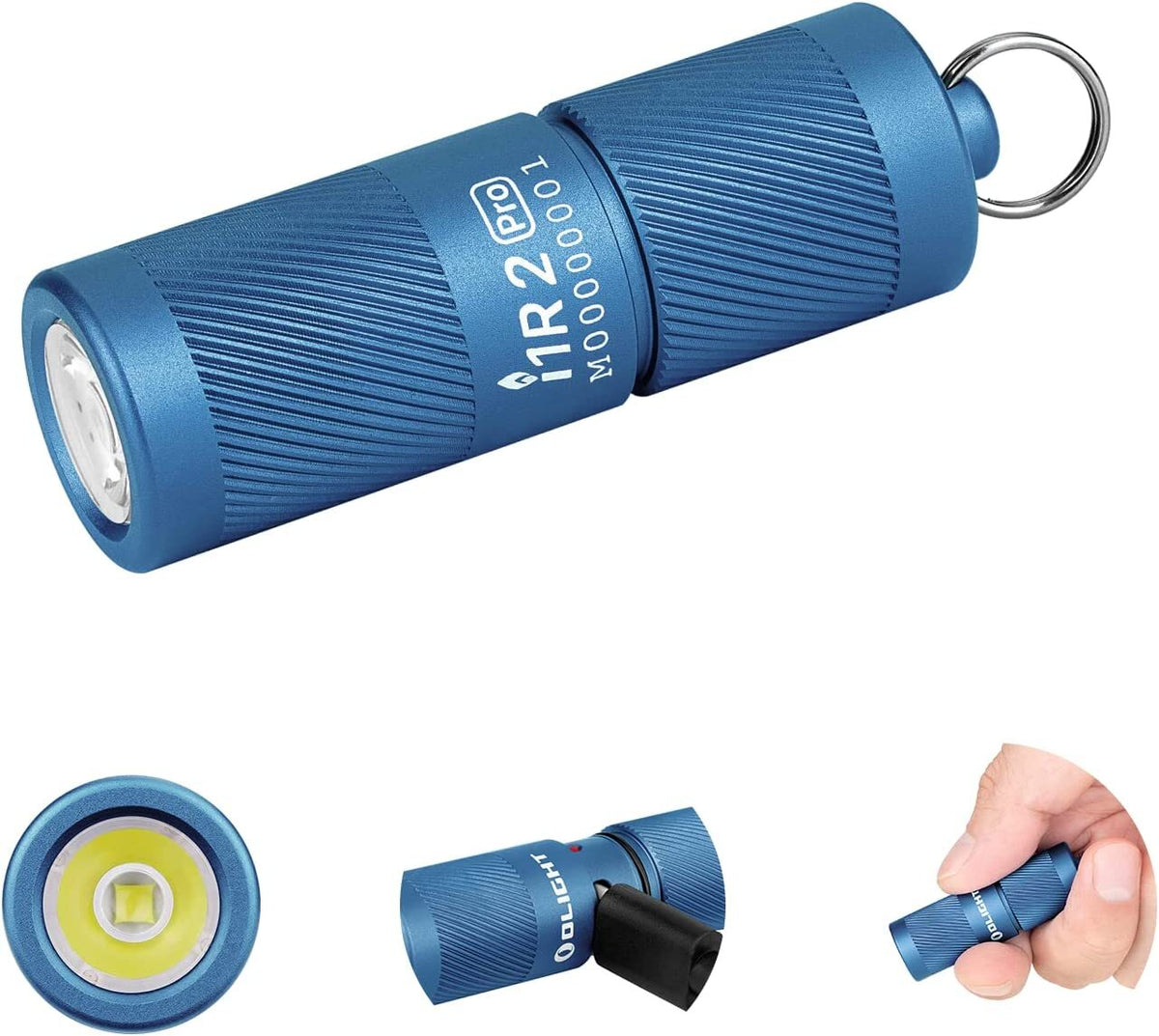 Rechargeable Keychain Flashlight - Compact 180 Lumen EDC Light with USB-C